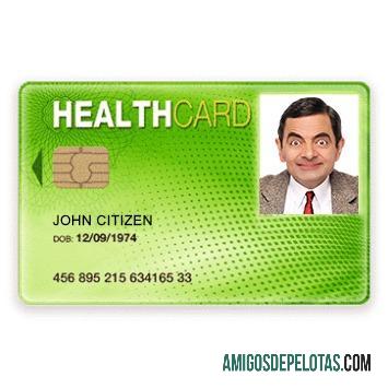 Cartão de Saúde dos EUA amostra